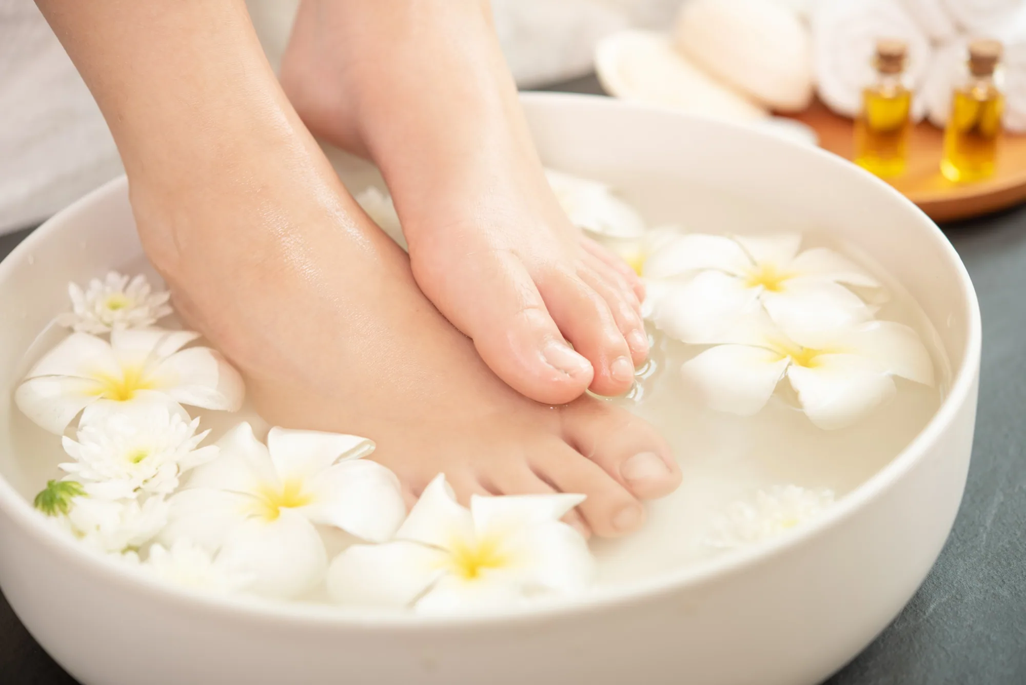 Relaxing spa pedicure